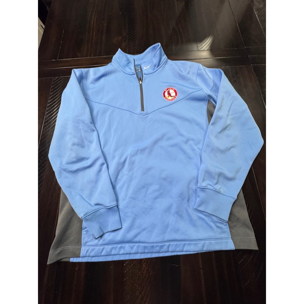 Nike Golf St Louis Cardinals Therma-FIT 1/4 Zip Pullover Blue Mens Large